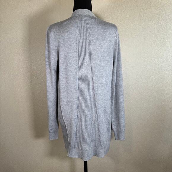 NWOT Love Ellie Open Front Rib Detailing Cardigan Gray Women Size M - Picture 2 of 12